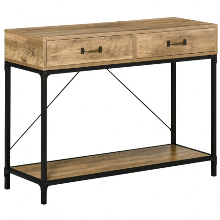 Konsolbord Industriell Trä med 2 Lådor 100 x 35 x 76,5 cm