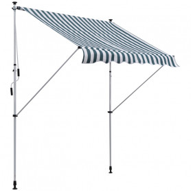 Markis Golv till tak fäste 200 x 150 cm Grön - Vit