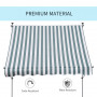 Markis Golv till tak fäste 200 x 150 cm Grön - Vit