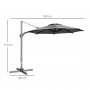 Frihängande Parasoll med stålstång Ø298 cm