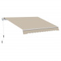 Infällbar Markis 3,95 x 2,45 m Beige