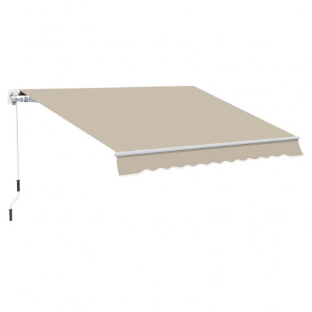 Infällbar Markis 3,95 x 2,45 m Beige