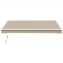 Infällbar Markis 3,95 x 2,45 m Beige