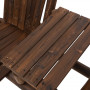 Trädgårdsbänk med Bord 157 x 88 x 103 cm brun trä