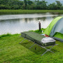 Campingsäng med Madrass 193 x 86 x 43/63 cm Grön