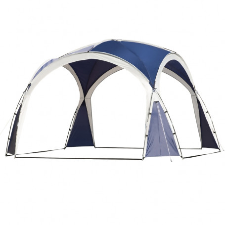 Paviljong Kupoltält 3,5 x 3,5 x 2,22 m Blå - Grå