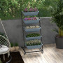 Blomtrappa 5 Odlinglådor 145 cm (H) med Hjul