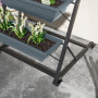 Blomtrappa 5 Odlinglådor 145 cm (H) med Hjul