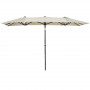 Parasoll Dubbelt Justerbart 150 x 295 x 170-214 cm Kräm