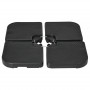 Parasollfot 4 Delar Fyllbar 100 x 100 x 8 cm Fyrkant Svart