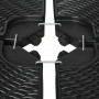 Parasollfot 4 Delar Fyllbar Ø 100 × 8 cm, Svart, HDPE, 52 kg (vatte...