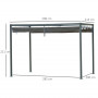 Pergola med Skjuttak 298 x 213 x 221 cm Metall Svart