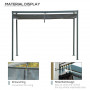 Pergola med Skjuttak 298 x 213 x 221 cm Metall Svart