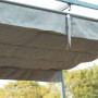 Pergola med Skjuttak 298 x 213 x 221 cm Metall Svart