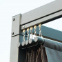 Pergola med Skjuttak 298 x 213 x 221 cm Metall Svart