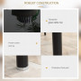 Matgrupp 4 Stolar Glasbord Svart Modern Design