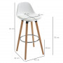 Barstolar 2 pack Scandi Design natur - vit