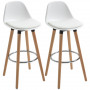 Barstolar 2 pack Scandi Design natur - vit