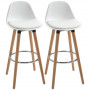 Barstolar 2 pack Scandi Design natur - vit
