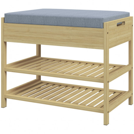 Bambu Skohylla med Sittbänk, Låda 55 x 35 x 46 cm Bambu