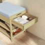 Bambu Skohylla med Sittbänk, Låda 55 x 35 x 46 cm Bambu