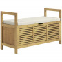 Bambu Sittbänk med Förvaringskista 100 x 40 x 60 cm