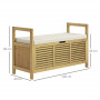 Bambu Sittbänk med Förvaringskista 100 x 40 x 60 cm