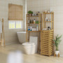 Badrumsskåp med 3 Hyllor 38,5 x 33 x 170 cm Bambu
