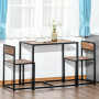Barbord med 2 Barstolar 90 x 47 x 76 cm Brun - Svart