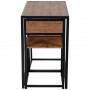 Barbord med 2 Barstolar 90 x 47 x 76 cm Brun - Svart