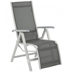 Solstol Fällbar 62 x 96 x 108 cm Mörkgrå - Vit