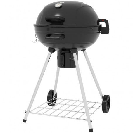 Kolgrill Rund med Lock Ø54 med Termometer, Askfångare