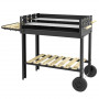 Kolgrill med Hjul 113 x 53,5 x 82,5 cm Svart