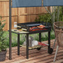 Kolgrill med Hjul 113 x 53,5 x 82,5 cm Svart