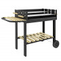 Kolgrill med Hjul 113 x 53,5 x 82,5 cm Svart