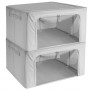 2-pack Förvaringsväska för kläder, lakan, täcken, Grå 40x30x20 cm