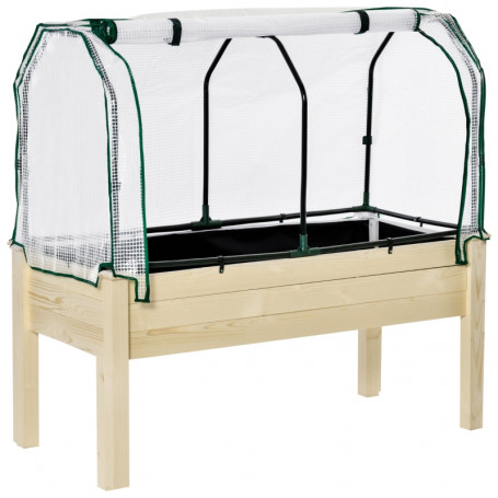 Upphöjd Odlingslåda med Växthus 121 x 55 x 117 cm