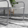 Ute Caféset 2 Stolar med Bord Ø60 cm Metall Ljusgrå