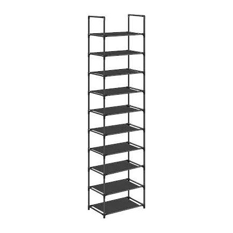 Skohylla 10 nivåer DIY Sko Förvaring 45 x 28 x 173 cm