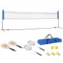 Badmintonnät med Racket Set H. 107/120/155