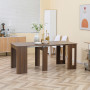 Fällbart Matbord 6 Personer 180 x 85 x 75 cm Brun