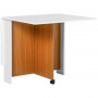 Klaffbord 120 x 80 x 73 cm Teak + Vit