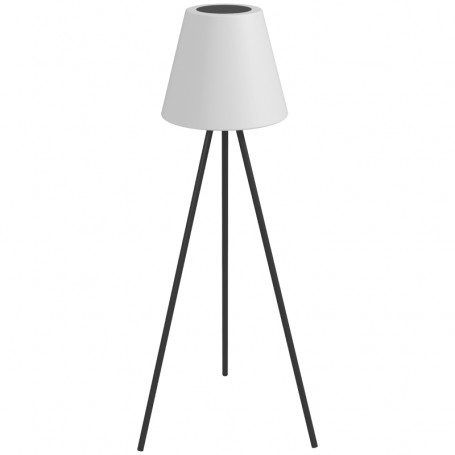 Trådlös Golvlampa Tripod med Timer, Solcell till Inom- Utomhus Vit/Svart