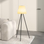 Trådlös Golvlampa Tripod med Timer, Solcell till Inom- Utomhus Vit/Svart