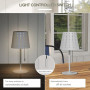 Trådlös Bordslampa med Timer, Solcell till Inom- Utomhus Grå