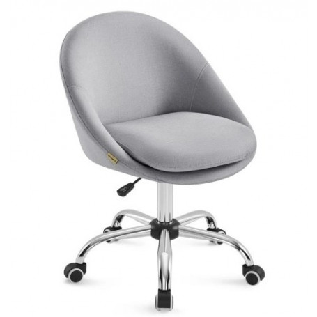 Kontorsstol grå tyg 60×60×80–90 cm skumstoppning höjdjusterbar snur...