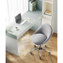 Kontorsstol grå tyg 60×60×80–90 cm skumstoppning höjdjusterbar snur...