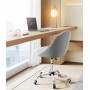 Kontorsstol grå tyg 60×60×80–90 cm skumstoppning höjdjusterbar snur...