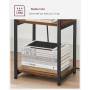 Sidobord med Inbyggd Eluttag och 2 USB-portar, Vintage Brun 30 x 34 x 58 cm