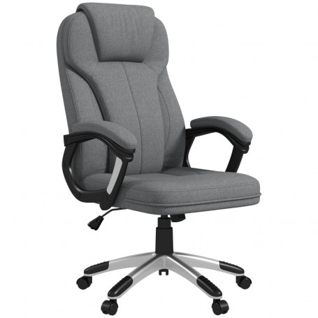 Ergonomisk Kontorsstol Grå Tyg 66 x 75 x 120 cm